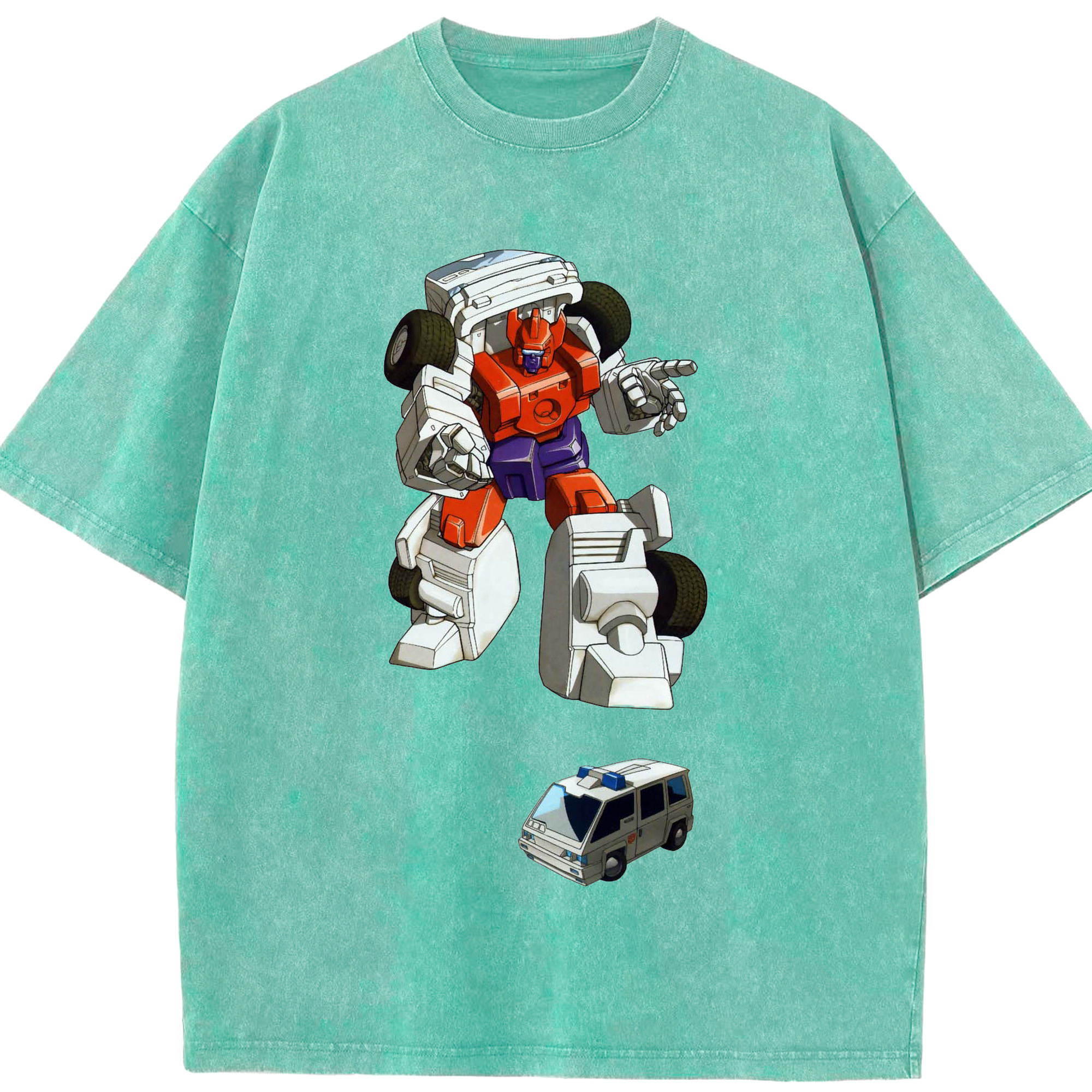 （画像用）  綿100% ヴィンテージ風 半袖Tシャツ（フロントプリント）
